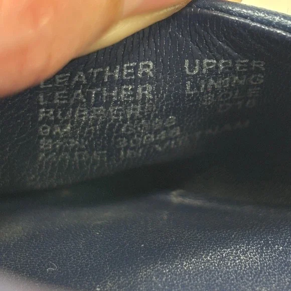 Tory Burch Minnie Reva Travel Leather Ballet Flats Navy Blue Womens Size 9 - Picture 9 of 11